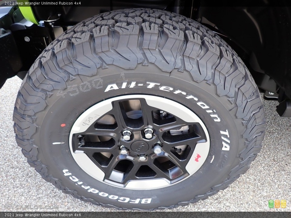 2021 Jeep Wrangler Unlimited Rubicon 4x4 Wheel and Tire Photo #142818031