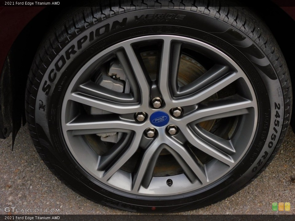 2021 Ford Edge Titanium AWD Wheel and Tire Photo #143141190