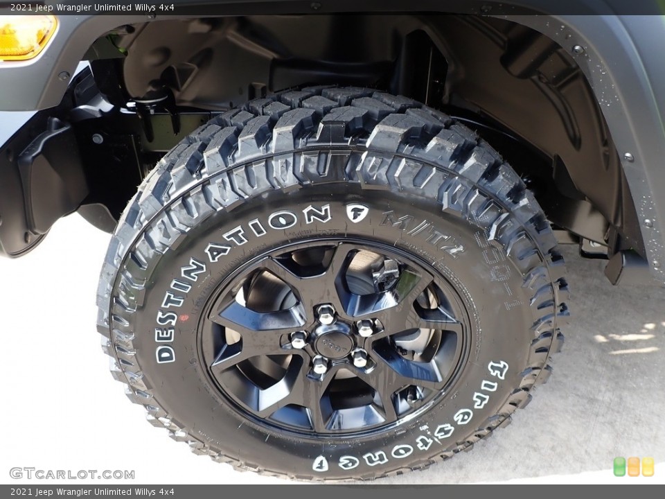 2021 Jeep Wrangler Unlimited Willys 4x4 Wheel and Tire Photo #143182192