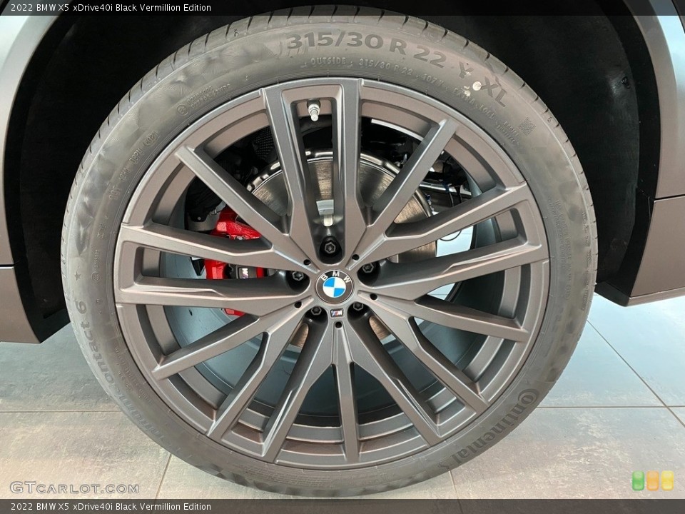 2022 BMW X5 xDrive40i Black Vermillion Edition Wheel and Tire Photo #143229480