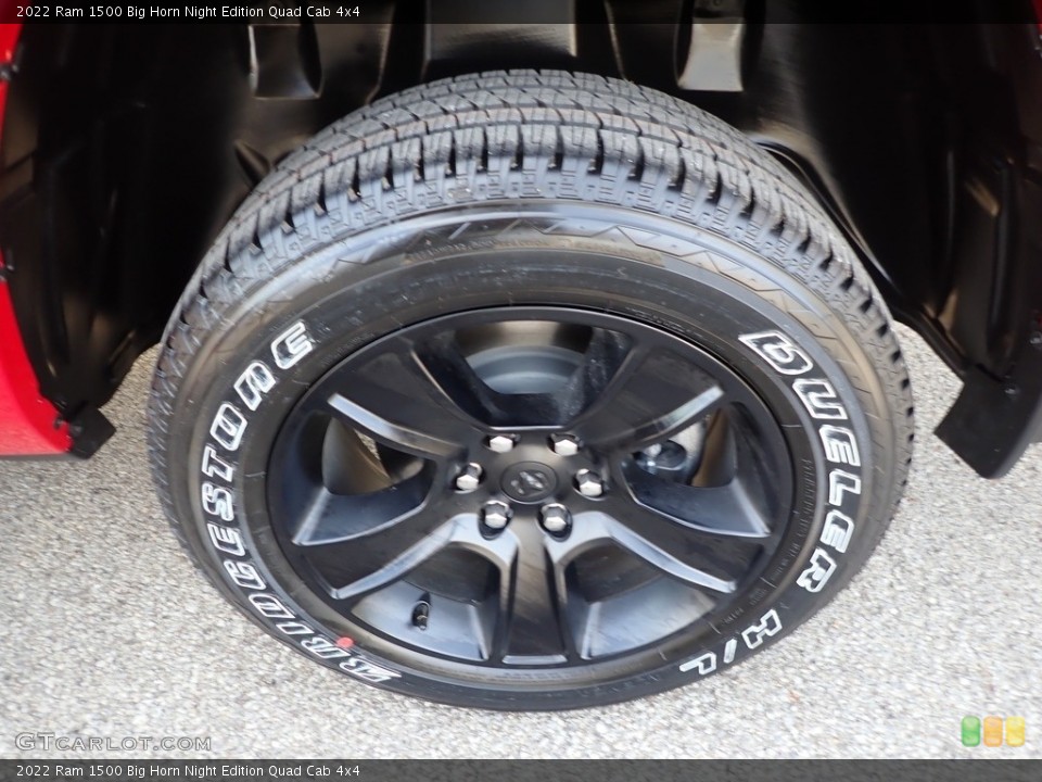 2022 Ram 1500 Big Horn Night Edition Quad Cab 4x4 Wheel and Tire Photo #143298690