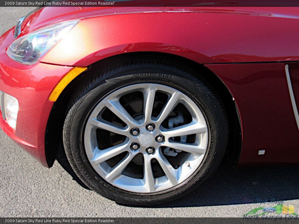 2009 Saturn Sky Red Line Ruby Red Special Edition Roadster Wheel and Tire Photo #143692224