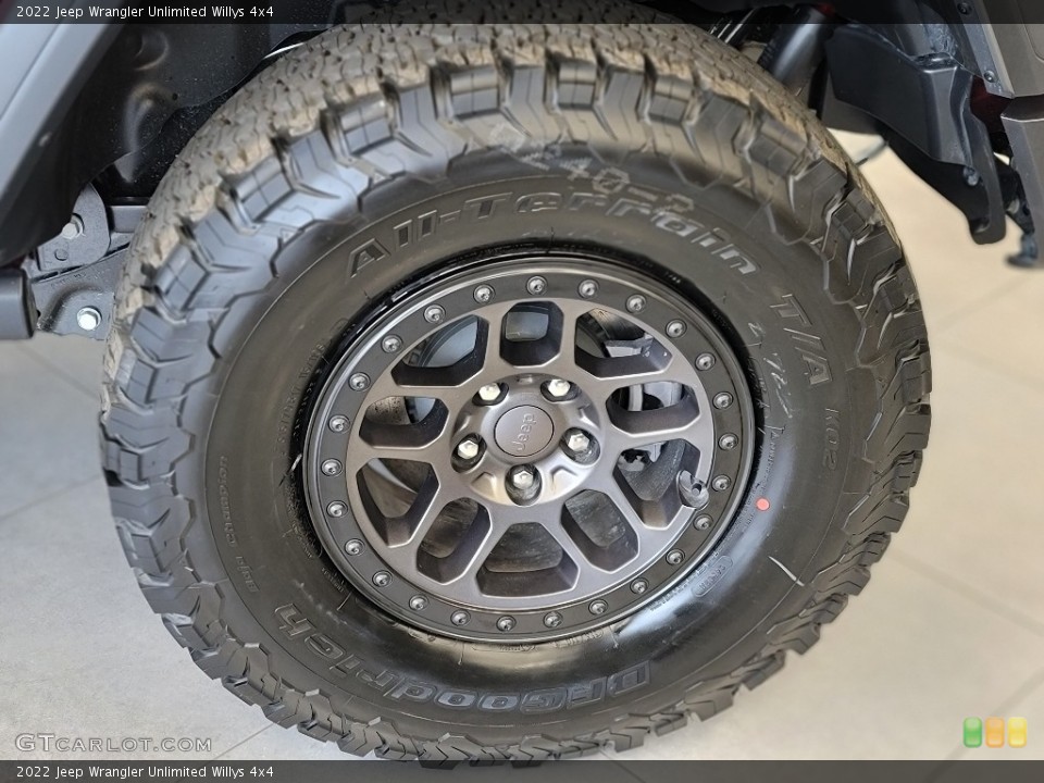 2022 Jeep Wrangler Unlimited Willys 4x4 Wheel and Tire Photo #144037600