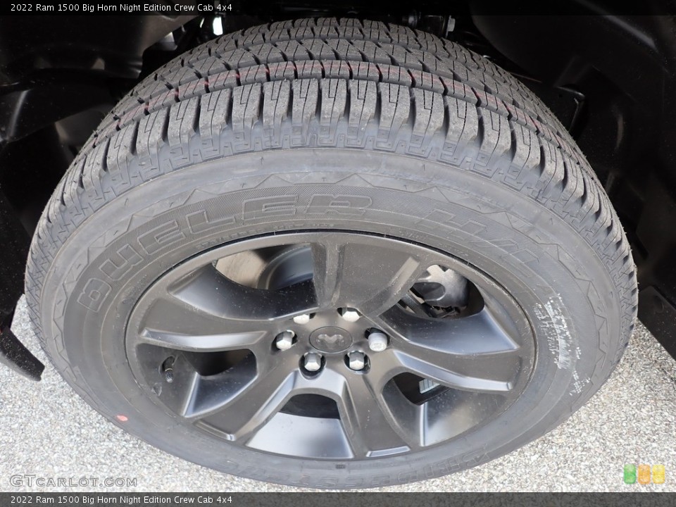 2022 Ram 1500 Big Horn Night Edition Crew Cab 4x4 Wheel and Tire Photo #144143273