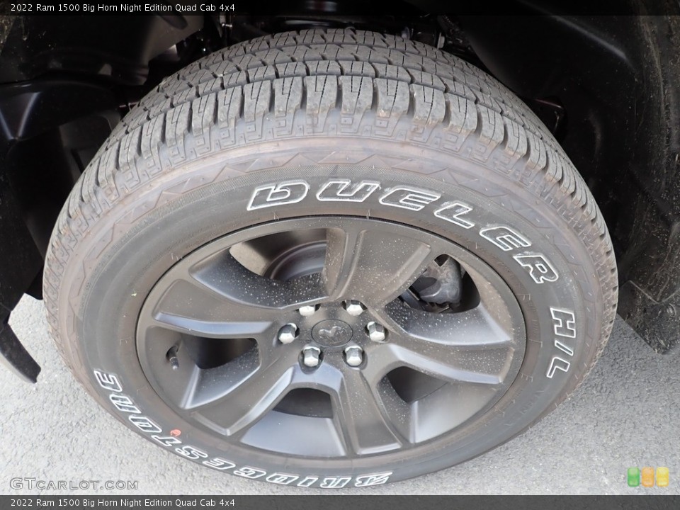 2022 Ram 1500 Big Horn Night Edition Quad Cab 4x4 Wheel and Tire Photo #144145569