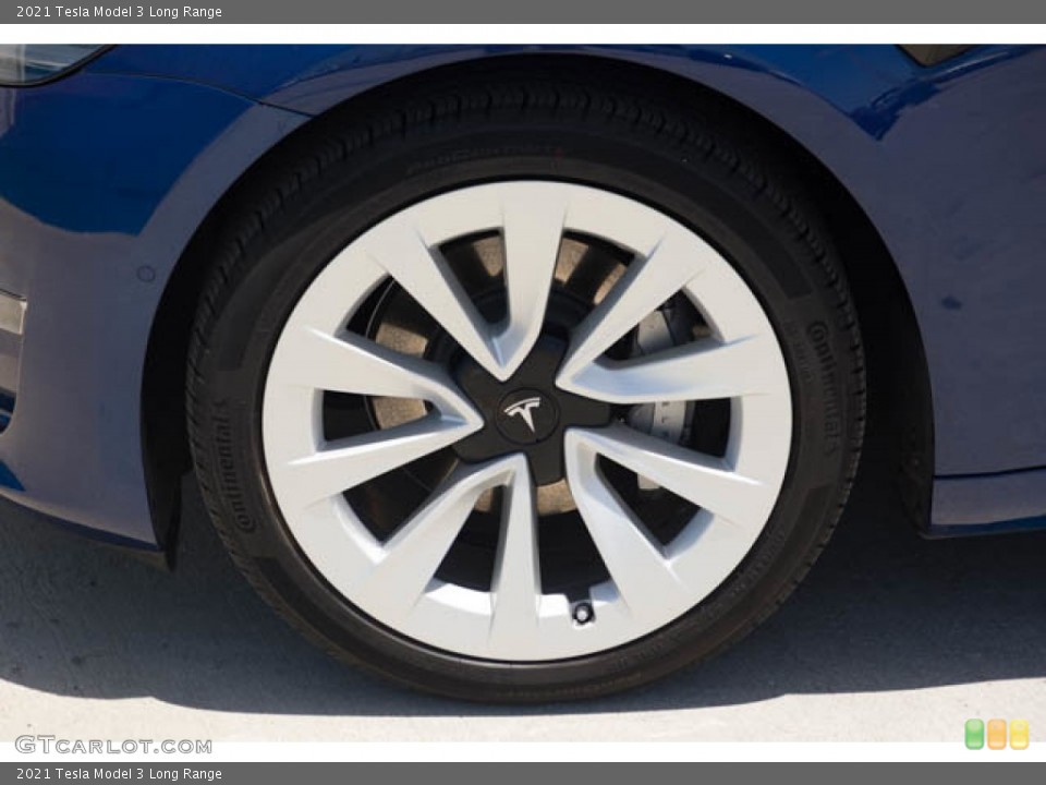 2021 Tesla Model 3 Long Range Wheel and Tire Photo #144340534