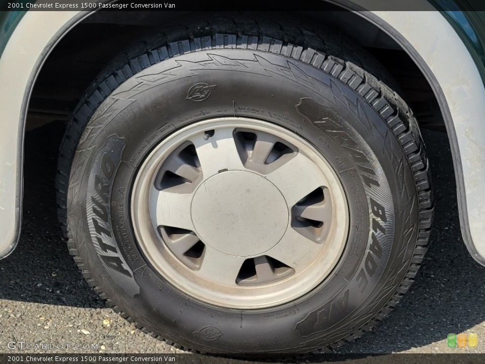 2001 Chevrolet Express 1500 Passenger Conversion Van Wheel and Tire Photo #144759921