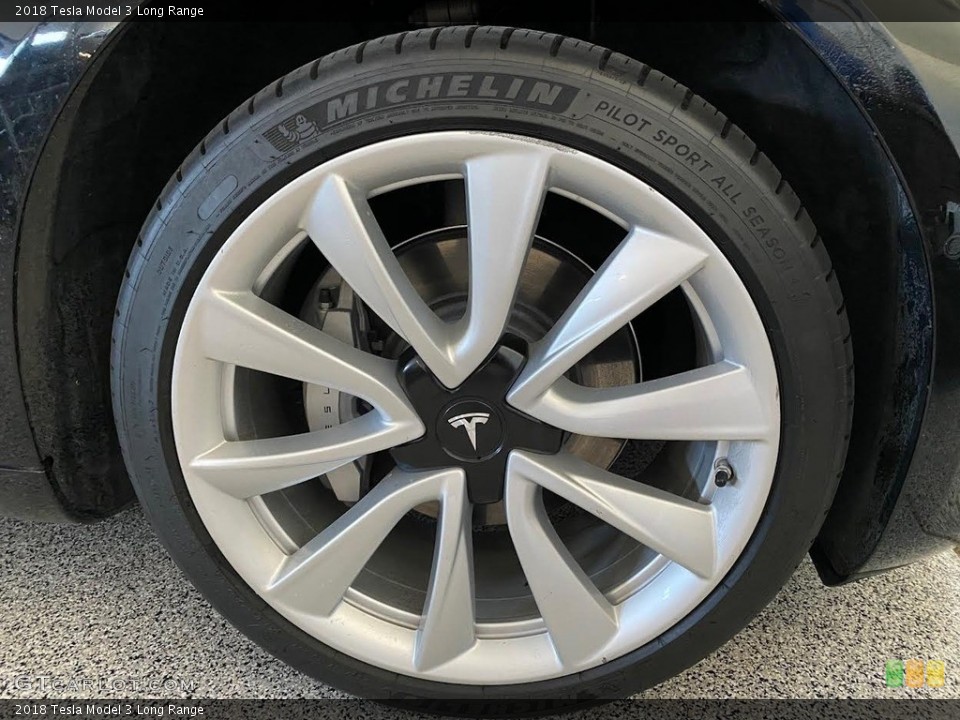 2018 Tesla Model 3 Long Range Wheel and Tire Photo #144948571