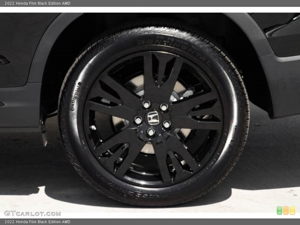 2022 Honda Pilot Black Edition AWD Wheel and Tire Photo #144990100