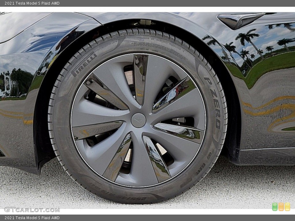 2021 Tesla Model S Plaid AWD Wheel and Tire Photo #145022984