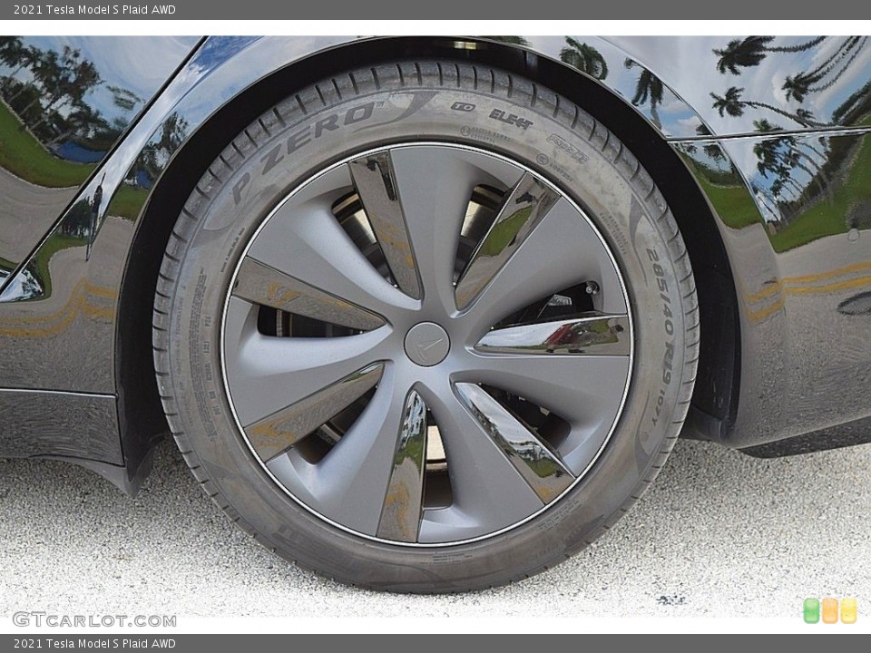 2021 Tesla Model S Plaid AWD Wheel and Tire Photo #145023005
