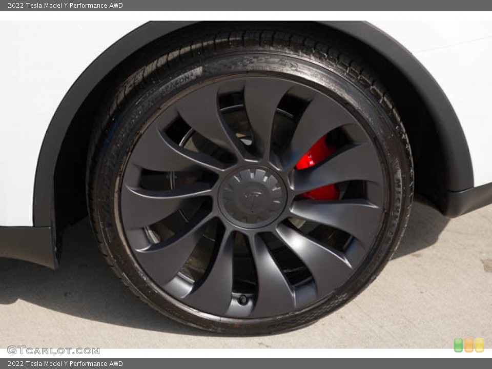 2022 Tesla Model Y Performance AWD Wheel and Tire Photo #145117062