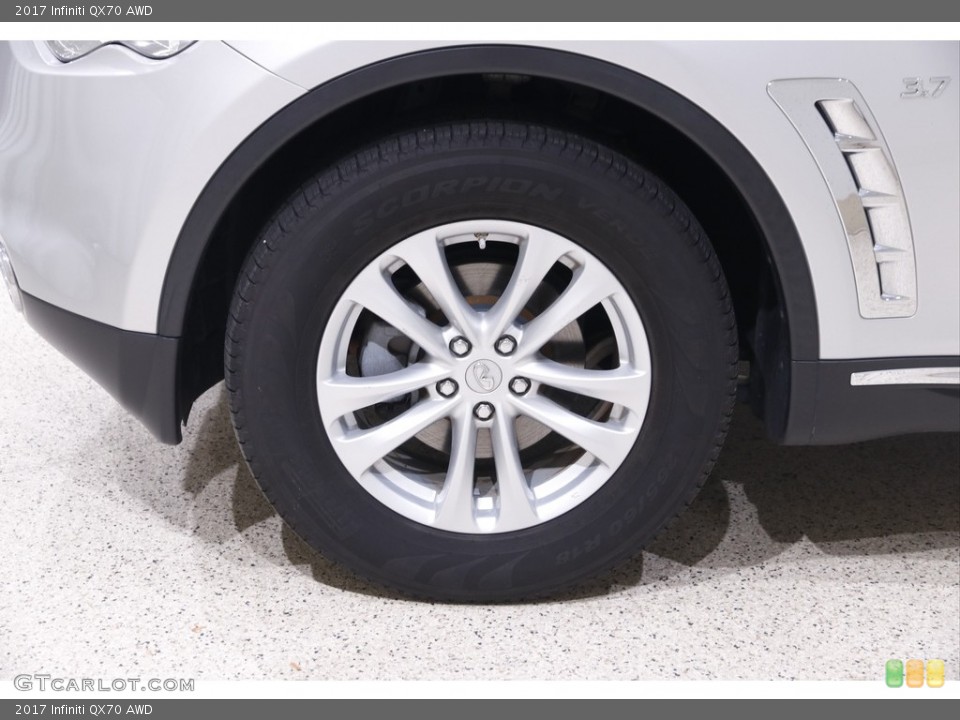 2017 Infiniti QX70 AWD Wheel and Tire Photo #145130310
