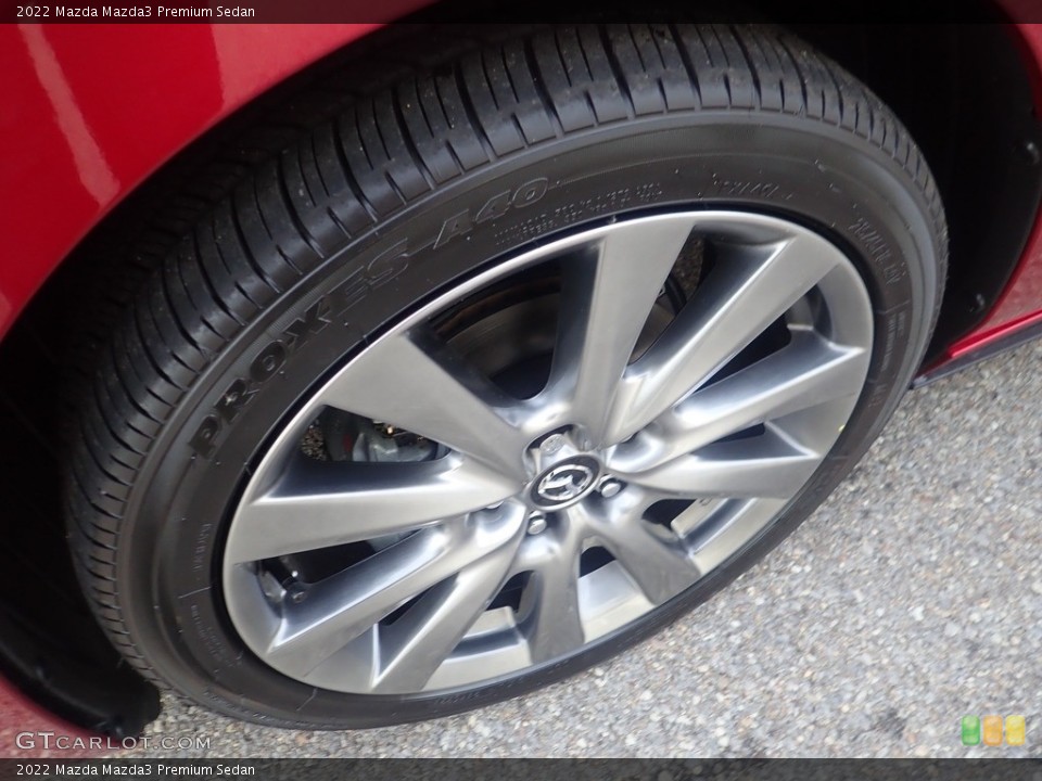 2022 Mazda Mazda3 Premium Sedan Wheel and Tire Photo #145267507