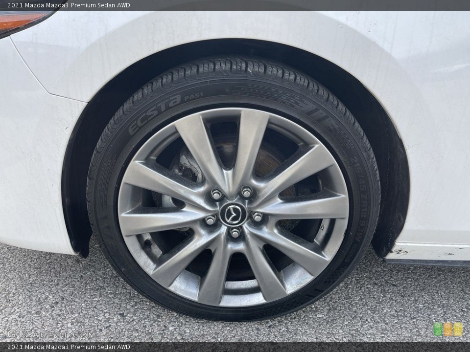 2021 Mazda Mazda3 Premium Sedan AWD Wheel and Tire Photo #145270525