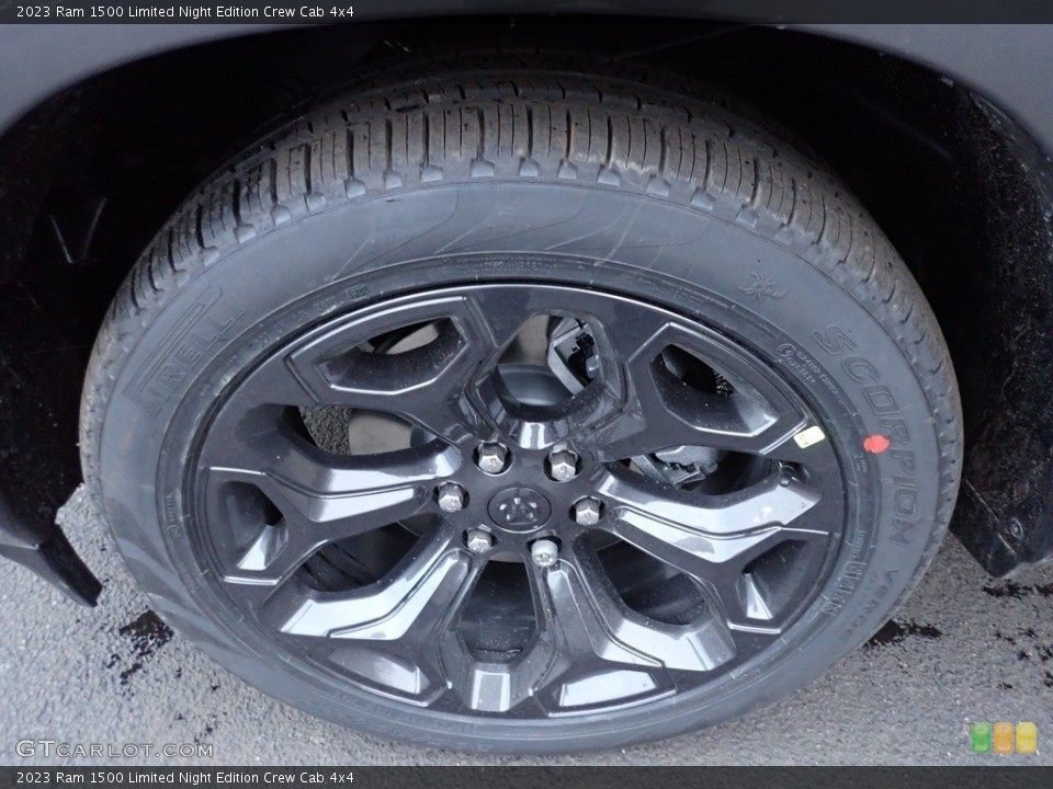 2023 Ram 1500 Limited Night Edition Crew Cab 4x4 Wheel and Tire Photo #145655464