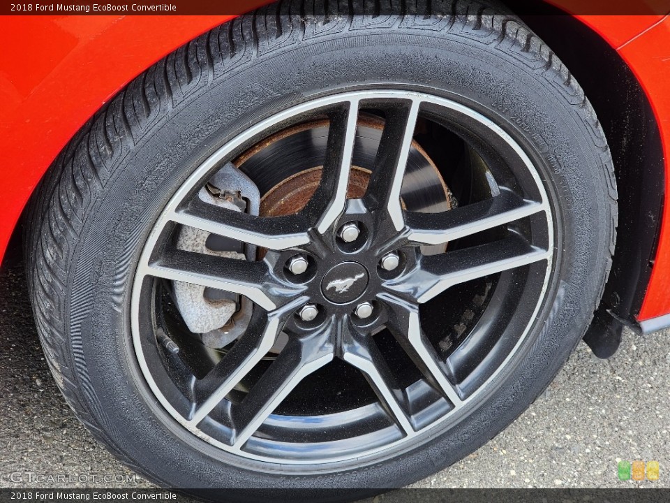 2018 Ford Mustang EcoBoost Convertible Wheel and Tire Photo #146039420