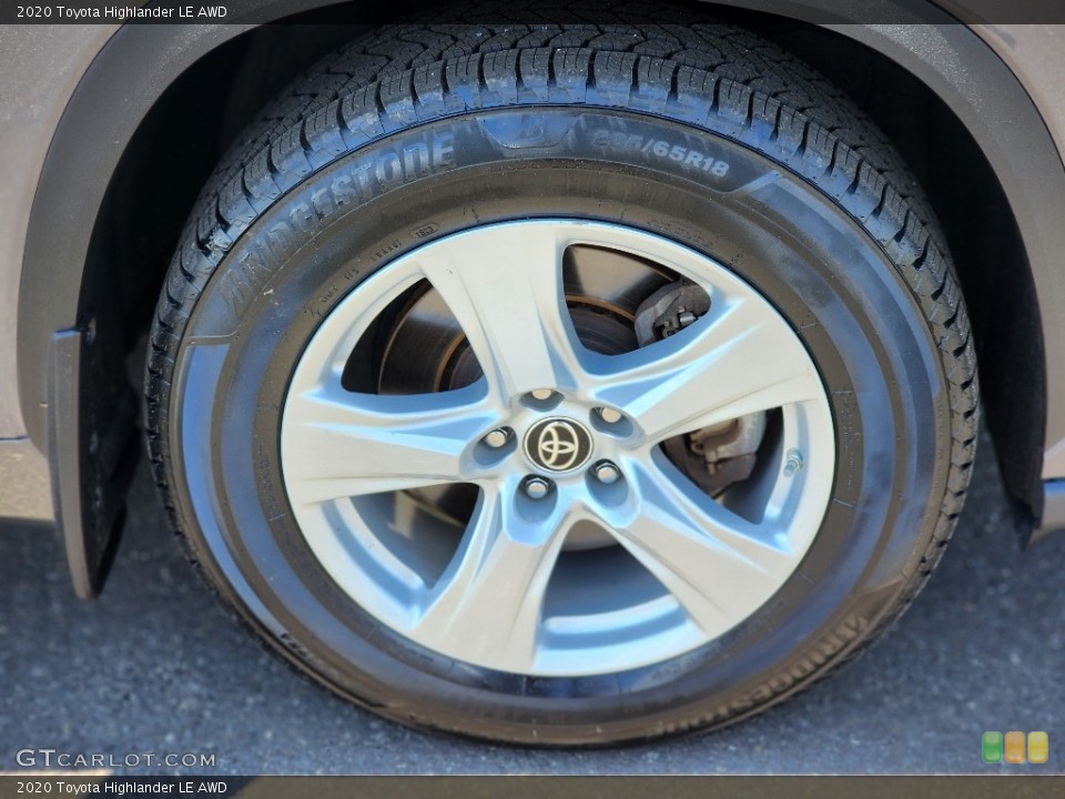 2020 Toyota Highlander LE AWD Wheel and Tire Photo #146188447