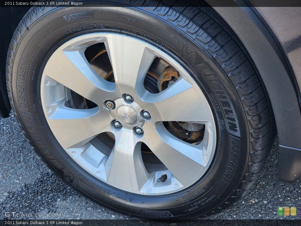2011 Subaru Outback 3.6R Limited Wagon Wheel and Tire Photo #146317007