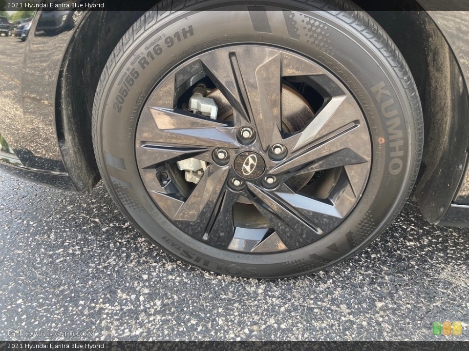 2021 Hyundai Elantra Blue Hybrid Wheel and Tire Photo #146438604