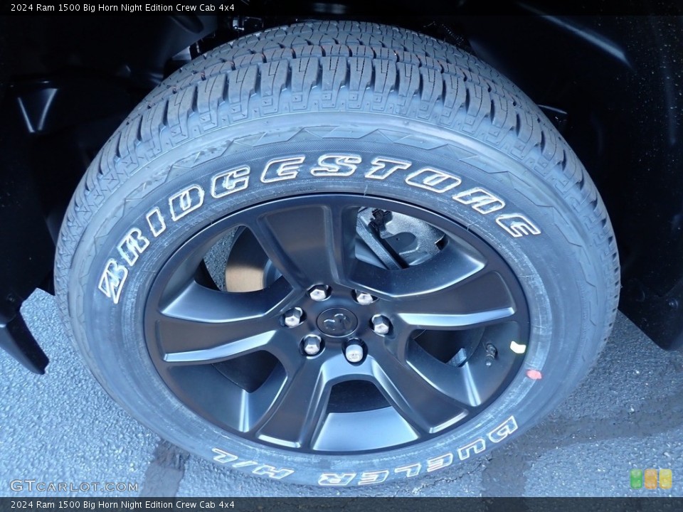 2024 Ram 1500 Big Horn Night Edition Crew Cab 4x4 Wheel and Tire Photo #146515724