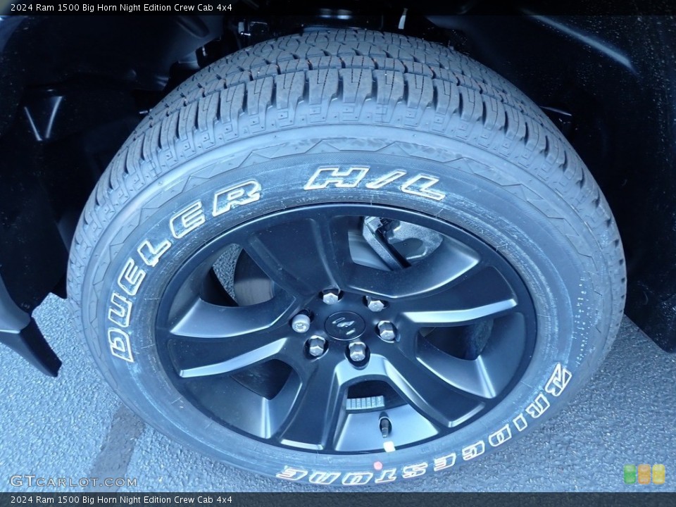 2024 Ram 1500 Big Horn Night Edition Crew Cab 4x4 Wheel and Tire Photo #146516084