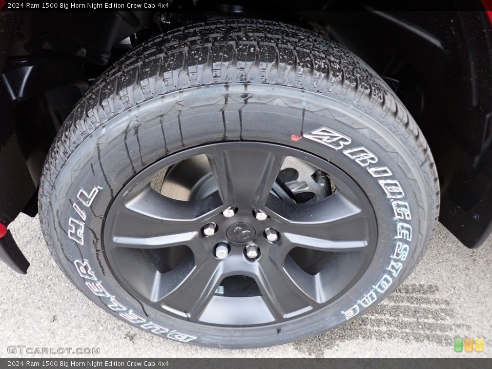 2024 Ram 1500 Big Horn Night Edition Crew Cab 4x4 Wheel and Tire Photo #146669642