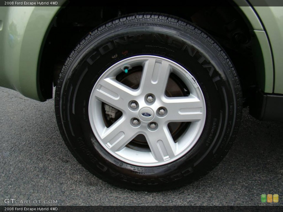 2008 Ford Escape Hybrid 4WD Wheel and Tire Photo #17011483