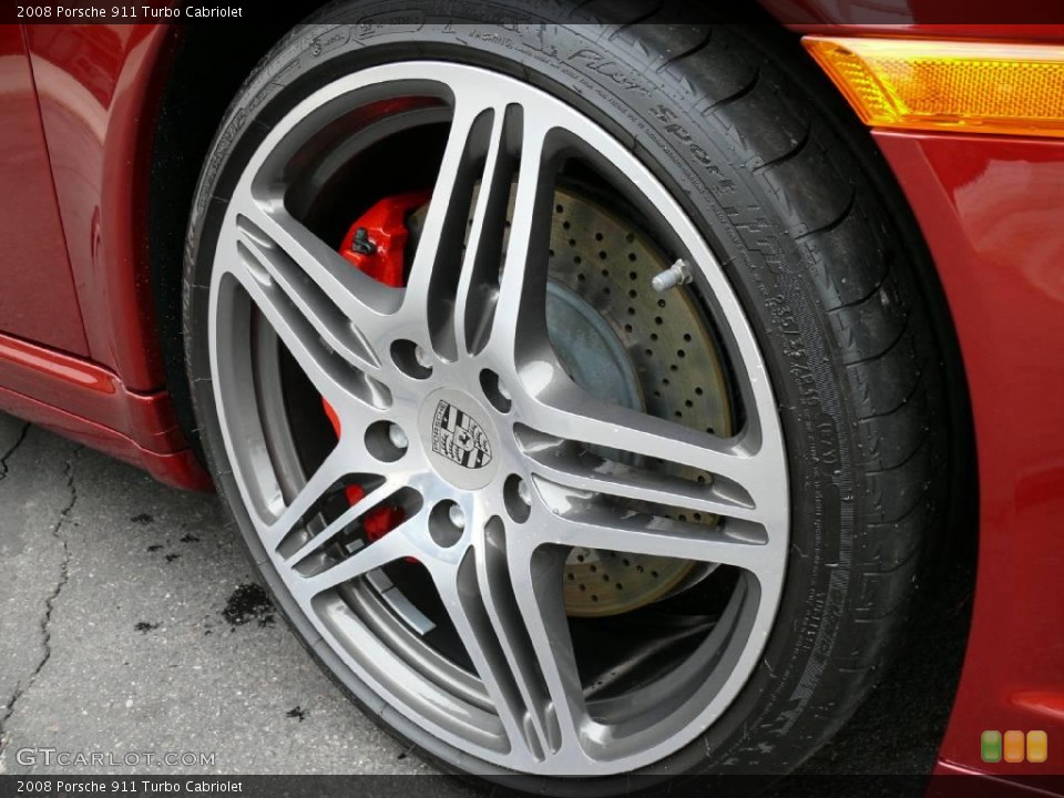2008 Porsche 911 Turbo Cabriolet Wheel and Tire Photo #2836312