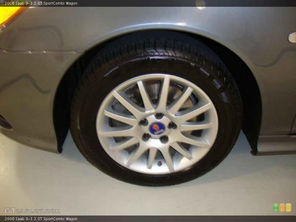 2008 Saab 9-3 2.0T SportCombi Wagon Wheel and Tire Photo #36542720