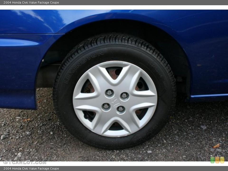 2004 Honda Civic Value Package Coupe Wheel and Tire Photo #37413818