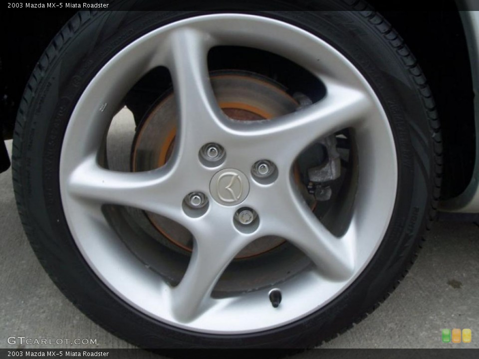 2003 Mazda MX-5 Miata Roadster Wheel and Tire Photo #37507694
