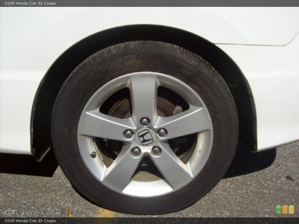 2008 Honda Civic EX Coupe Wheel and Tire Photo #37513322