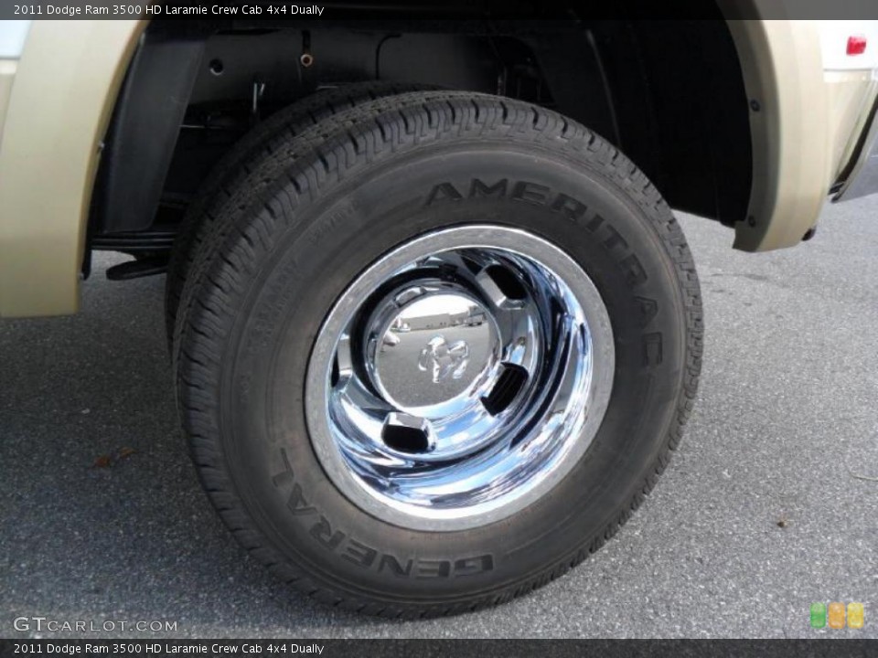 2011 Dodge Ram 3500 HD Laramie Crew Cab 4x4 Dually Wheel and Tire Photo #37560332