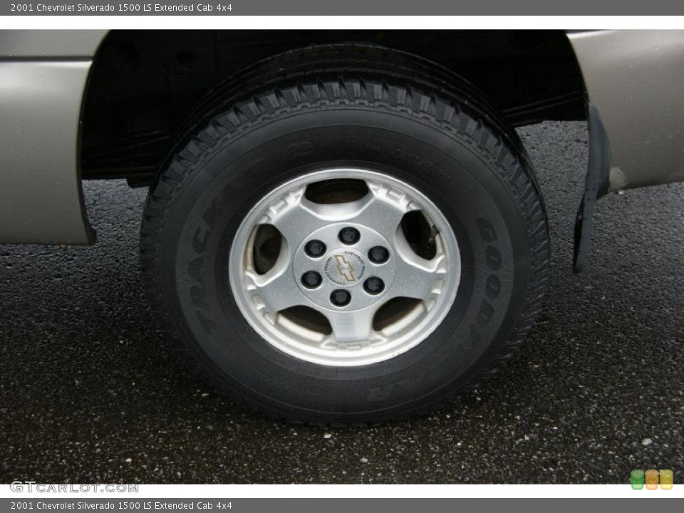 2001 Chevrolet Silverado 1500 LS Extended Cab 4x4 Wheel and Tire Photo #37581040
