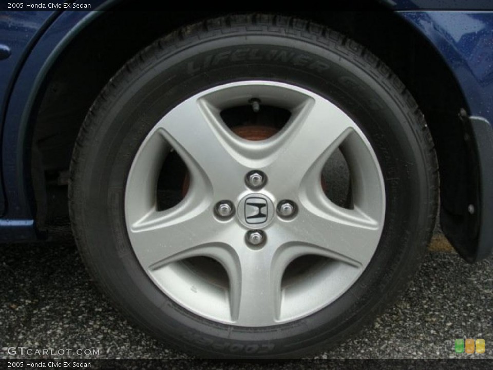 2005 Honda Civic EX Sedan Wheel and Tire Photo #37583764
