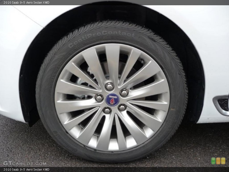 2010 Saab 9-5 Aero Sedan XWD Wheel and Tire Photo #37585820