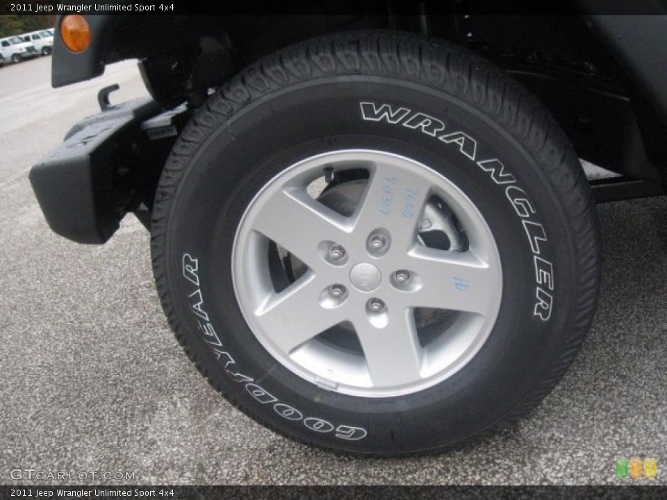 2011 Jeep Wrangler Unlimited Sport 4x4 Wheel and Tire Photo #37593151