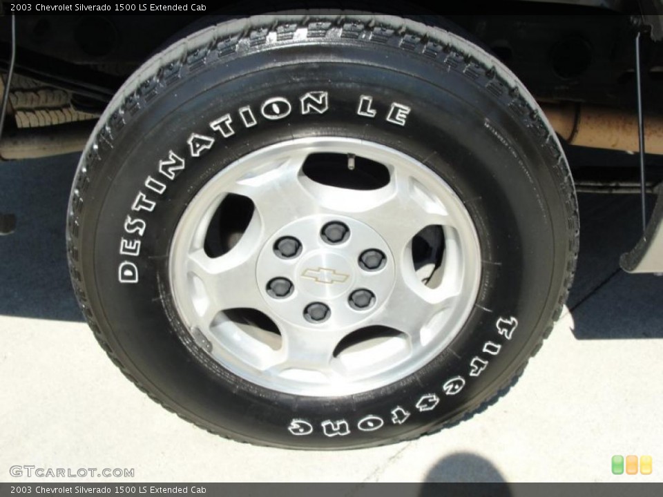 2003 Chevrolet Silverado 1500 LS Extended Cab Wheel and Tire Photo #37785560