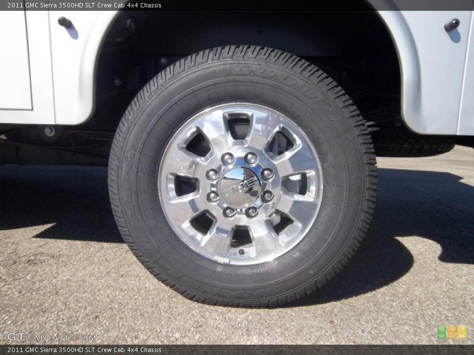 2011 GMC Sierra 3500HD SLT Crew Cab 4x4 Chassis Wheel and Tire Photo #37794136