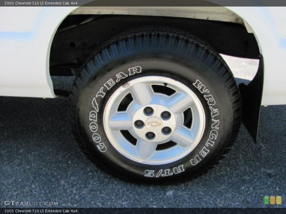 2003 Chevrolet S10 LS Extended Cab 4x4 Wheel and Tire Photo #37795776