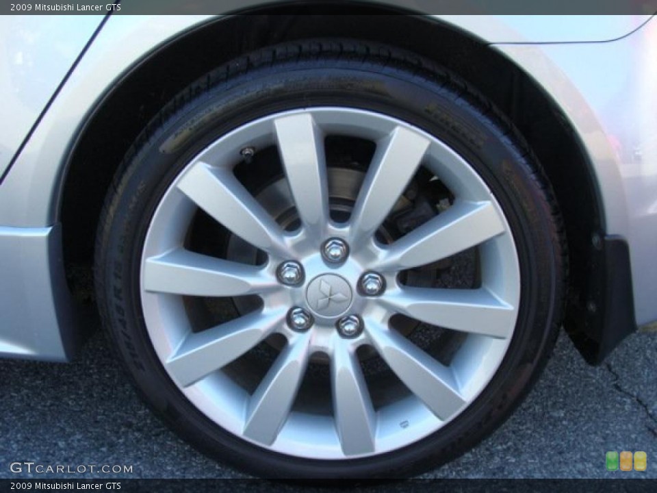 2009 Mitsubishi Lancer GTS Wheel and Tire Photo #37803860