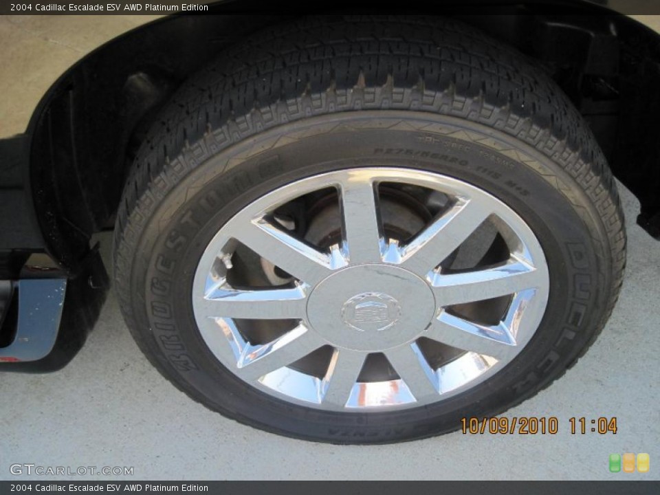 2004 Cadillac Escalade ESV AWD Platinum Edition Wheel and Tire Photo #37880288