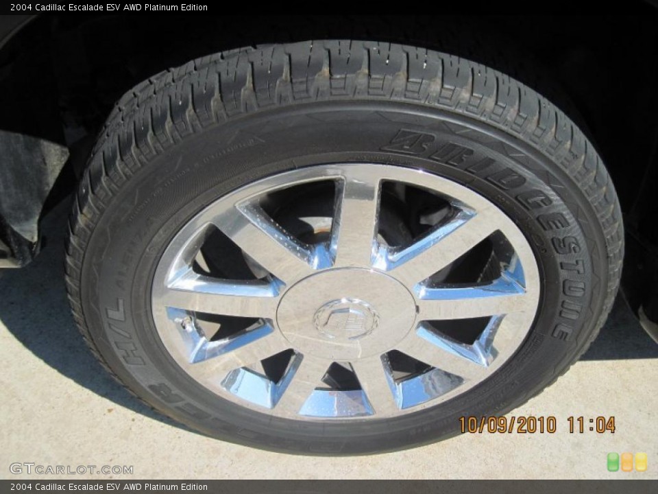 2004 Cadillac Escalade ESV AWD Platinum Edition Wheel and Tire Photo #37880308