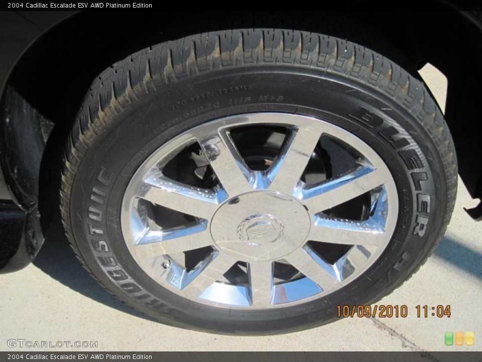 2004 Cadillac Escalade ESV AWD Platinum Edition Wheel and Tire Photo #37880332