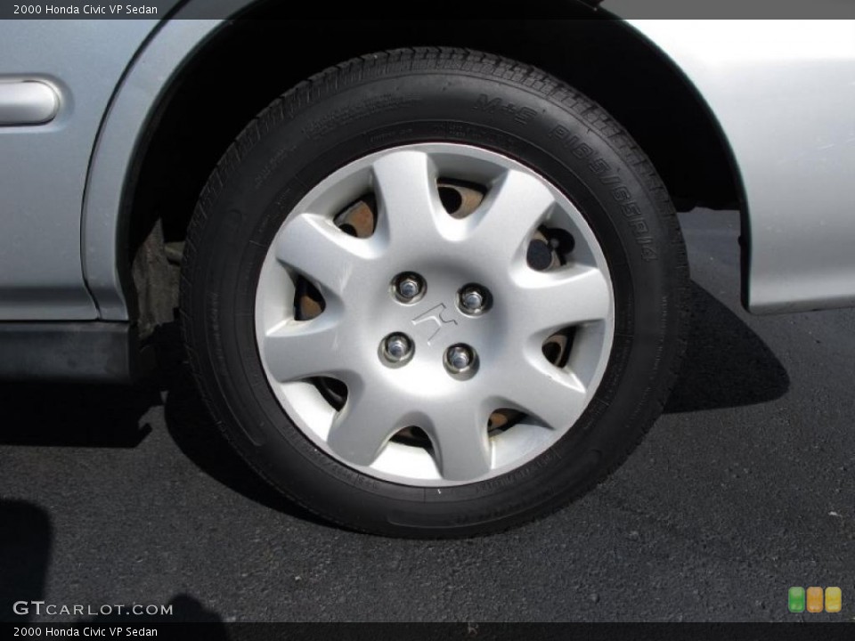 2000 Honda Civic VP Sedan Wheel and Tire Photo #37888600