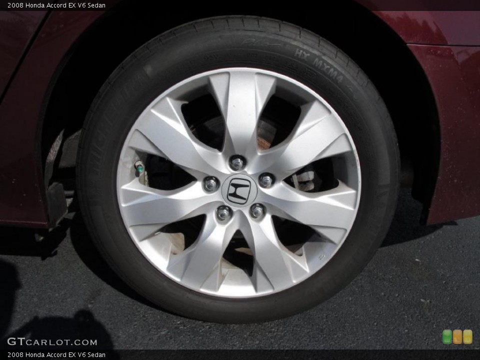 2008 Honda Accord EX V6 Sedan Wheel and Tire Photo #37889948