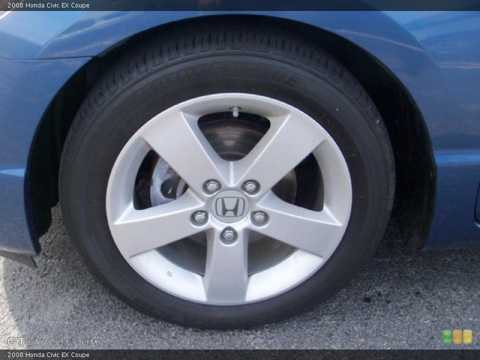 2008 Honda Civic EX Coupe Wheel and Tire Photo #37909753