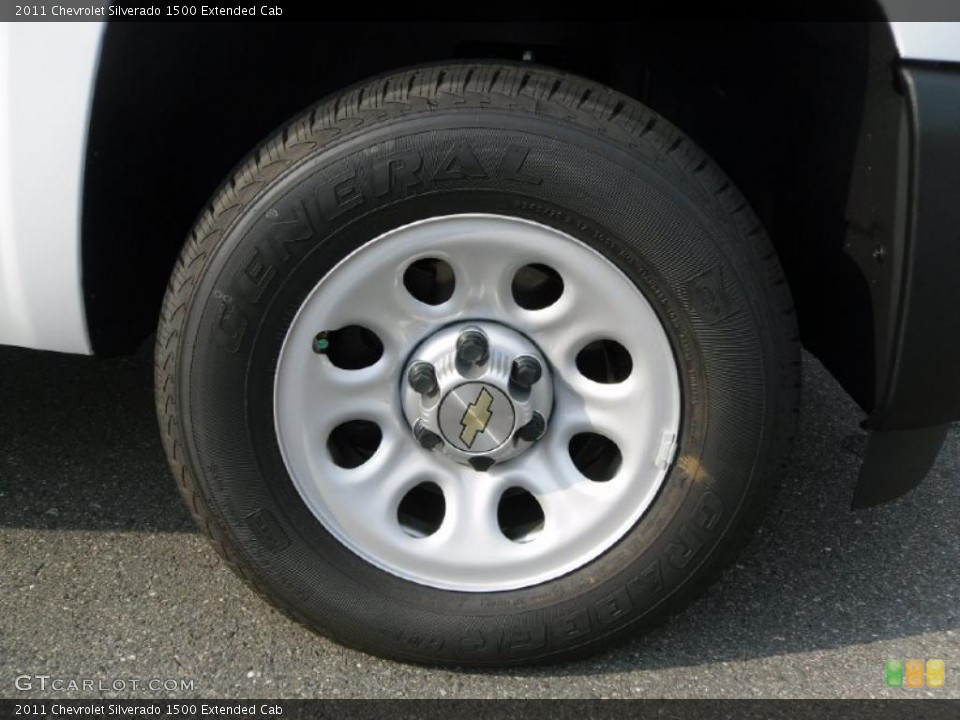 2011 Chevrolet Silverado 1500 Extended Cab Wheel and Tire Photo #37975364