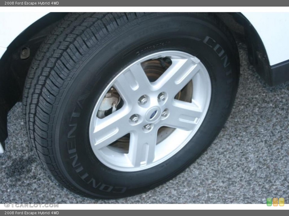 2008 Ford Escape Hybrid 4WD Wheel and Tire Photo #37975800